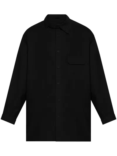 Yohji Yamamoto Poplin Shirt In Black