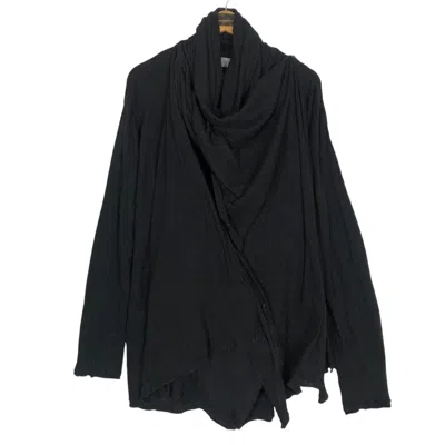 Pre-owned Yohji Yamamoto Pour Homme 2008 S/s Cut & Sewn Capes Cardigan In Black