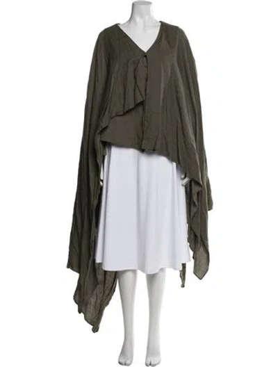 Pre-owned Yohji Yamamoto Pour Homme 2010's Linen Cape In Gray