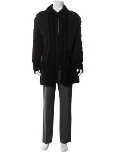 Pre-owned Yohji Yamamoto Pour Homme 2016 Wool Parka In Black