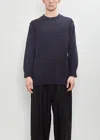 Yohji Yamamoto Pour Homme Back Panel Ls Sweater In Navy