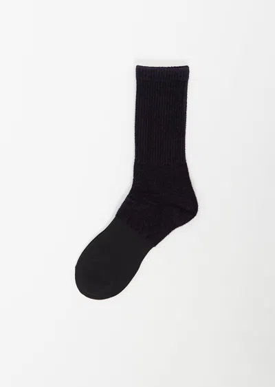 Yohji Yamamoto Pour Homme Bi Color Socks In Navy