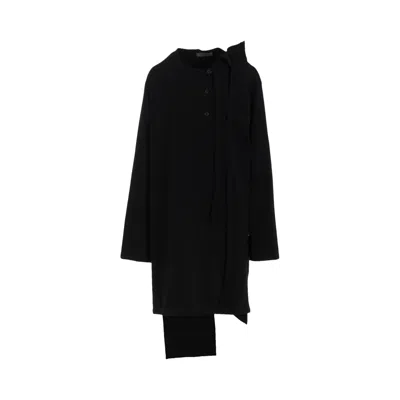 Pre-owned Yohji Yamamoto Pour Homme Binder Henry Neck Tee 'black' | Men's Size 3