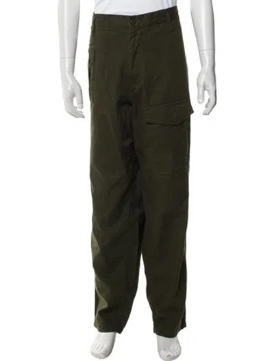 Pre-owned Yohji Yamamoto Pour Homme Black Scandal Cargo Pants In Green