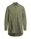 Yohji Yamamoto Pour Homme Black Scandal Man Shirt Military Green Size 4 Cotton In Green