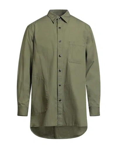 Yohji Yamamoto Pour Homme Black Scandal Man Shirt Military Green Size 4 Cotton