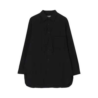 Pre-owned Yohji Yamamoto Pour Homme Double Placket Padded B Shirt 'black' | Men's Size 2