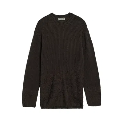 Pre-owned Yohji Yamamoto Pour Homme Gradation Round Neck Pullover 'charcoal' | Grey | Men's Size 3 In Gray