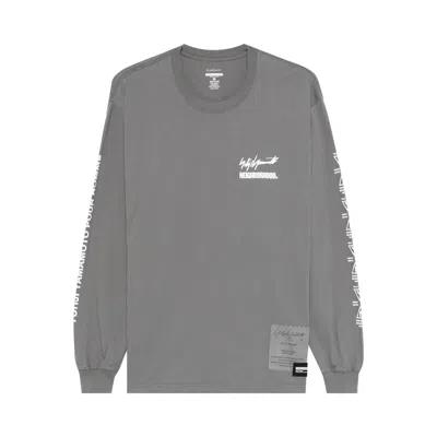 Pre-owned Yohji Yamamoto Pour Homme Long-sleeve T-shirt 'grey' | Men's Size 4 In Gray