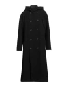 Yohji Yamamoto Pour Homme Man Coat Black Size 3 Wool, Nylon