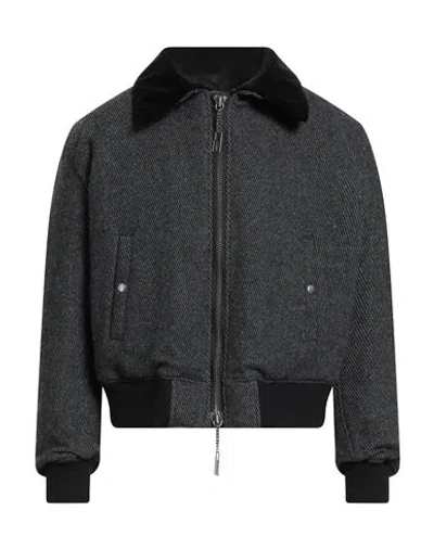 Yohji Yamamoto Pour Homme Man Jacket Black Size 4 Cotton, Wool