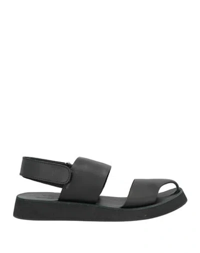 Yohji Yamamoto Pour Homme Man Sandals Black Size 6 Leather