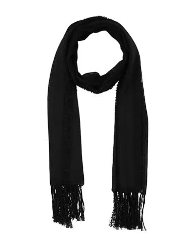 Yohji Yamamoto Pour Homme Man Scarf Black Size - Modal, Linen, Nylon