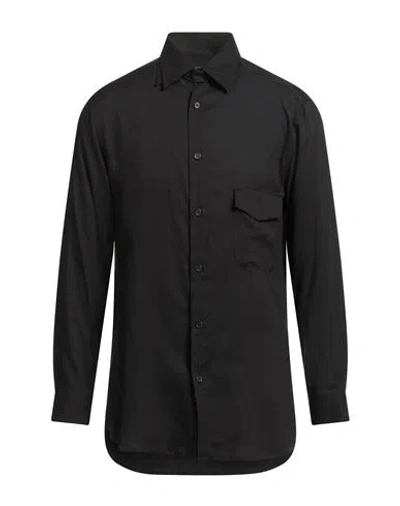 Yohji Yamamoto Pour Homme Man Shirt Black Size 2 Cellulose