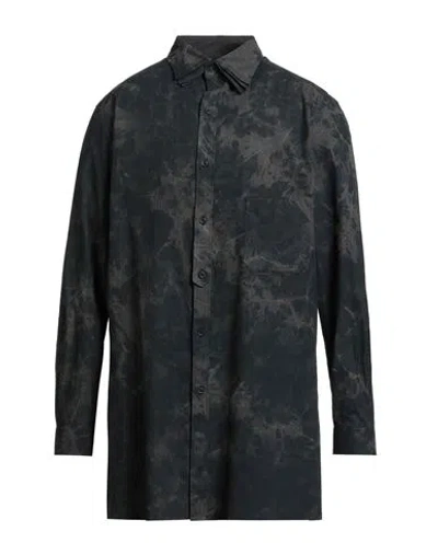 Yohji Yamamoto Pour Homme Man Shirt Black Size 3 Cotton, Linen