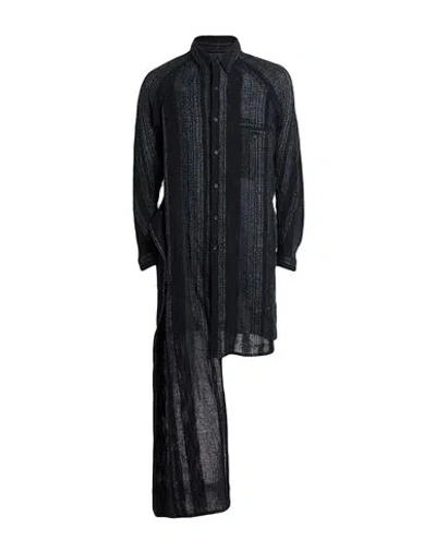 Yohji Yamamoto Pour Homme Man Shirt Black Size 4 Cotton, Linen