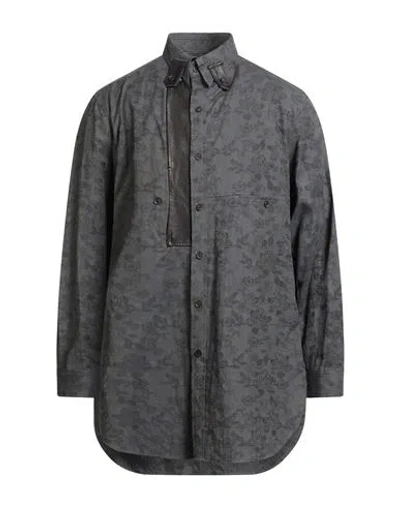Yohji Yamamoto Pour Homme Man Shirt Charcoal Size 4 Cotton In Gray