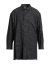 Yohji Yamamoto Pour Homme Man Shirt Midnight Blue Size 3 Cotton In Black