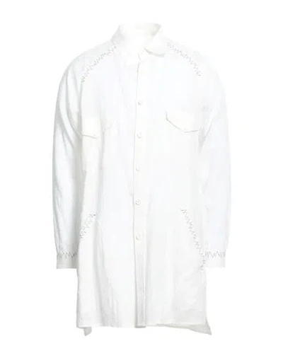 Yohji Yamamoto Pour Homme Man Shirt White Size 4 Linen