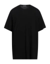 Yohji Yamamoto Pour Homme Man T-shirt Black Size 3 Cotton