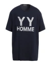 Yohji Yamamoto Pour Homme Man T-shirt Navy Size 3 Cotton