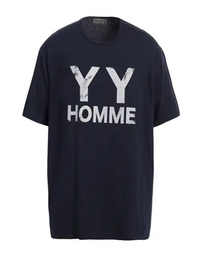 Yohji Yamamoto Pour Homme Man T-shirt Navy Size 3 Cotton