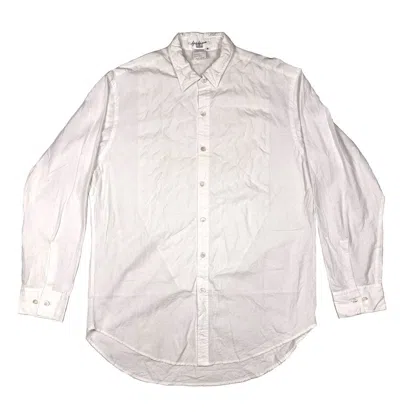 Pre-owned Yohji Yamamoto Pour Homme Oversized Tuxedo Shirt In White