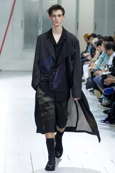 Pre-owned Yohji Yamamoto Pour Homme Runway 20ss Look 1 Layered Jacket In Black