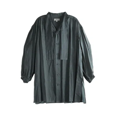 Pre-owned Yohji Yamamoto Pour Homme Scarf Gather Blouse 'black' | Men's Size 2