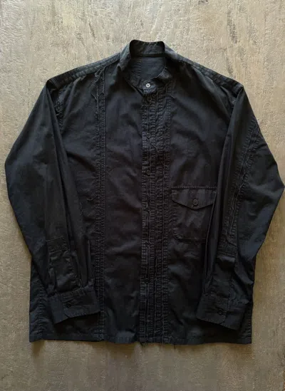 Pre-owned Yohji Yamamoto Pour Homme Stand Collar Shirt In Black