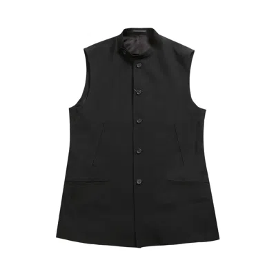 Pre-owned Yohji Yamamoto Pour Homme Stand Collar Vest 'black' | Men's Size 3