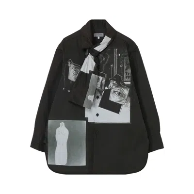 Pre-owned Yohji Yamamoto Pour Homme Stole Detail Padded S Coat 'black' | Men's Size 3