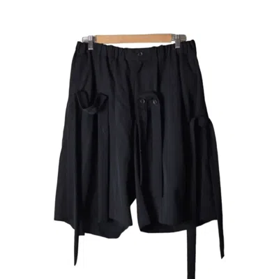 Pre-owned Yohji Yamamoto Pour Homme Strap Shorts In Black