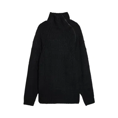 Pre-owned Yohji Yamamoto Pour Homme Stripe Zipper Raglan 'black' | Men's Size 3