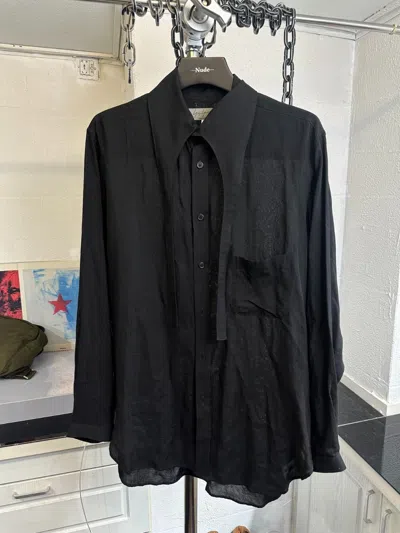 Pre-owned Yohji Yamamoto Pour Homme Vampire Shirt In Black