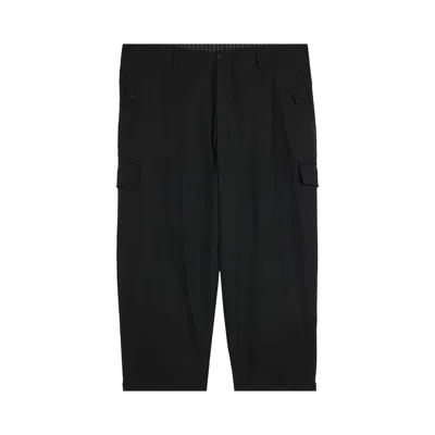 Pre-owned Yohji Yamamoto Pour Homme Wool Gabardine Tab Wide Pant 'black' | Men's Size 2