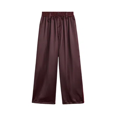 Pre-owned Yohji Yamamoto Pour Homme X Adidas Satin Gradient 3-stripes Track Pants 'red' | Men's Size S