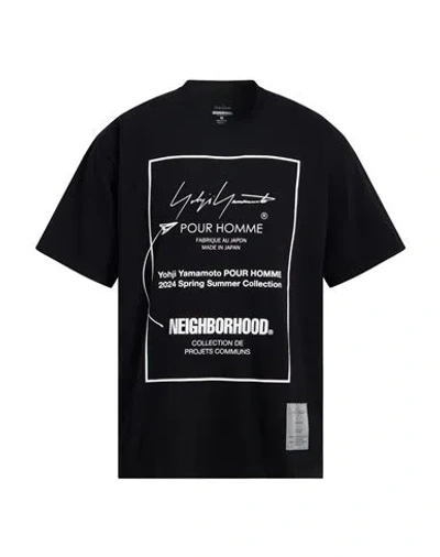 Yohji Yamamoto Pour Homme X Neighborhood Man T-shirt Black Size Xxl Cotton