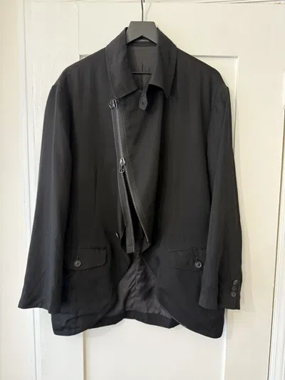 Pre-owned Yohji Yamamoto Pour Homme Zip Up Blazer Jacket