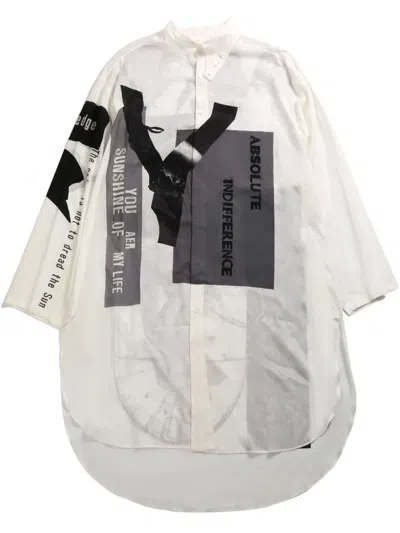 Yohji Yamamoto Printed Shirt In White