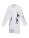 Shop Yohji Yamamoto Printed Shirt In White