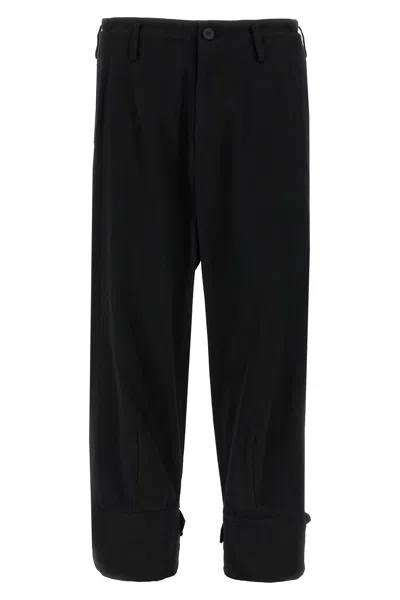 Yohji Yamamoto Black Printed Trousers