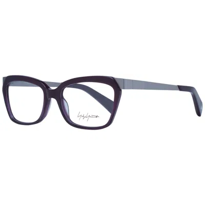 Yohji Yamamoto Purple Unisex Optical Frames In Black