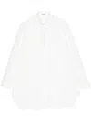 Yohji Yamamoto Pussy-bow Cotton Shirt In White