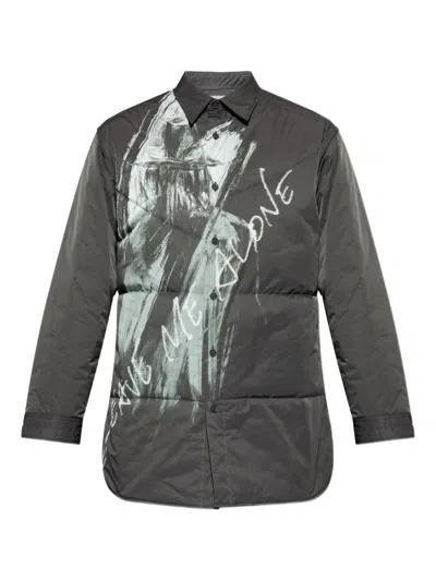 Yohji Yamamoto Quilted Overshirt In Gray