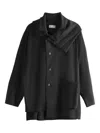 Yohji Yamamoto Quilted-panelled Coat In Black