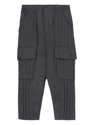 Yohji Yamamoto Quilted Trousers In Gray