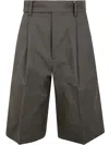 Yohji Yamamoto Women's R-4tuck Short Pants In Khaki