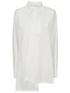 Yohji Yamamoto R-asymmetric Flare Blouse In Off White