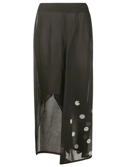 Yohji Yamamoto R Round Hem Skirt In Black